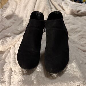 Suede Black Women's Ankle Boots